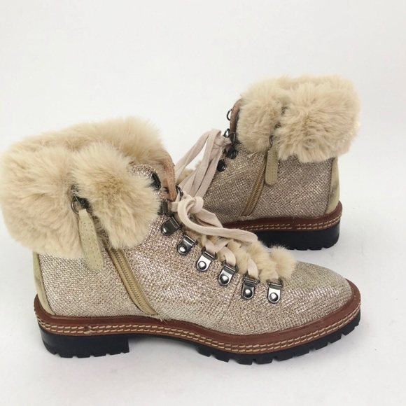 Kate Spade Rosalie Sparkle Hiking Boots Booties - Picture 5 of 6